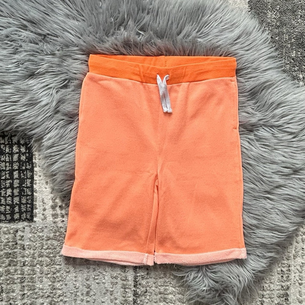 Andy & Evan Boys Neon Orange French Terry Drawstring Pockets Size 11-12 Youth